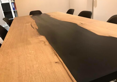 Table rivière en époxy